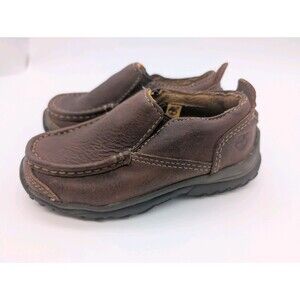 Timberland Toddler Boys Slip On Brown Leather Shoes Size 8.5
